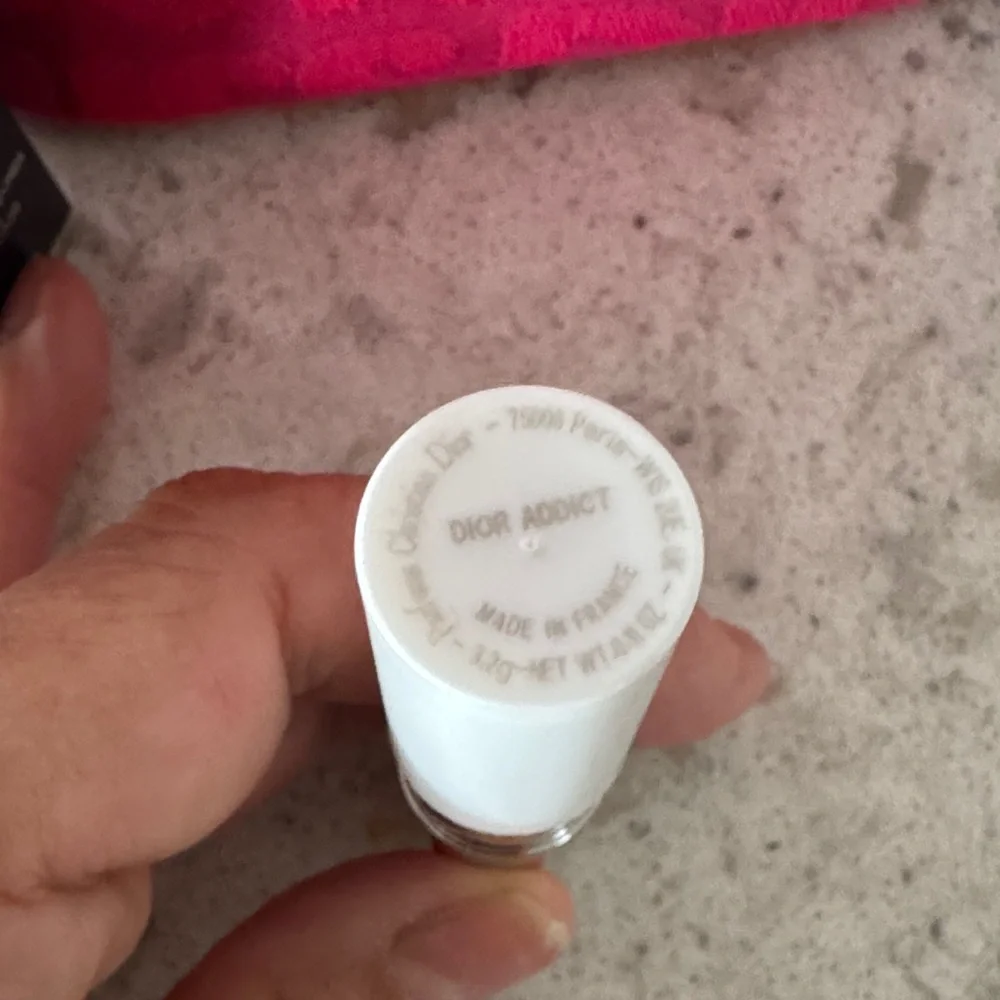 Dior Addict Lipstick with Miss Dior refill cap, new canvas beauty pouch